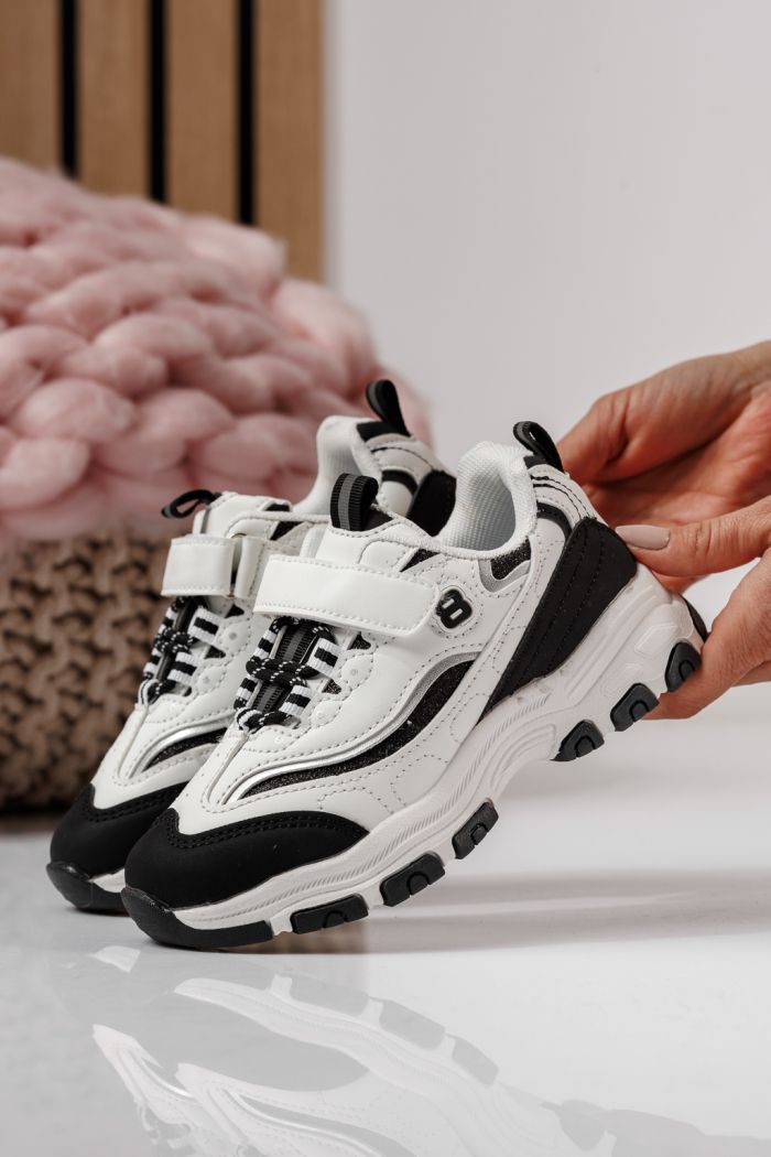 Детски маратонки черни от еко кожа Arya #24028