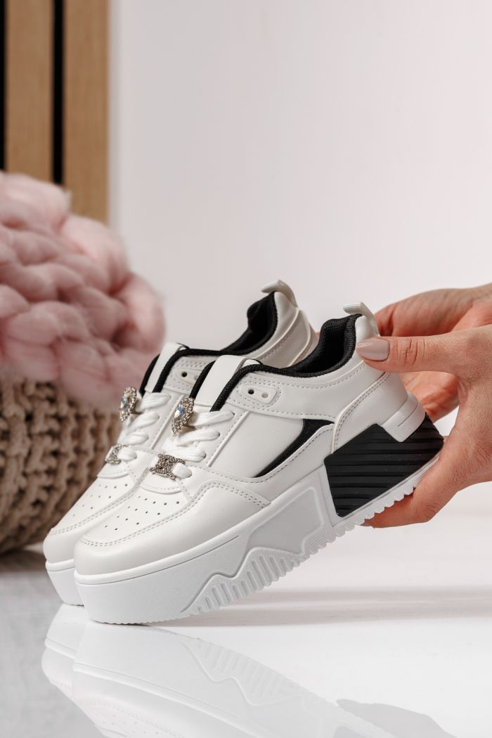 Детски маратонки бели от еко кожа Ariana #24014