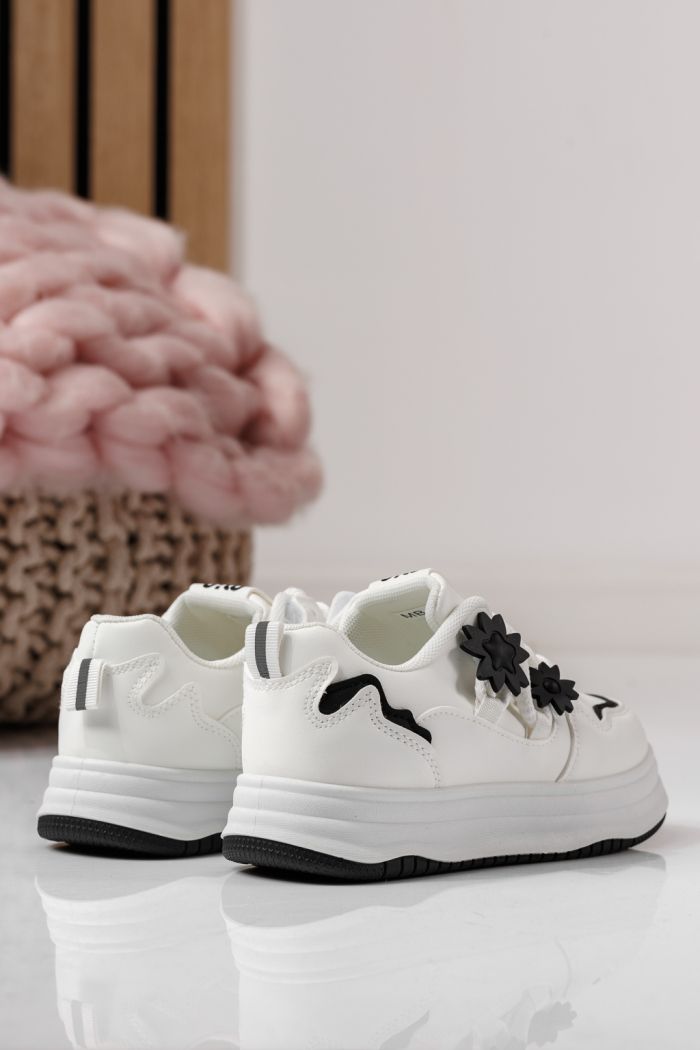 Детски маратонки бели от еко кожа Becca #24050