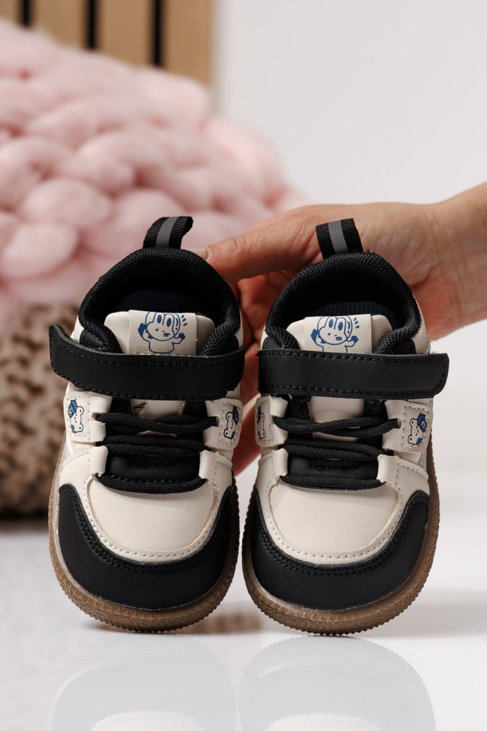 Детски маратонки черни от еко кожа Adda #24017