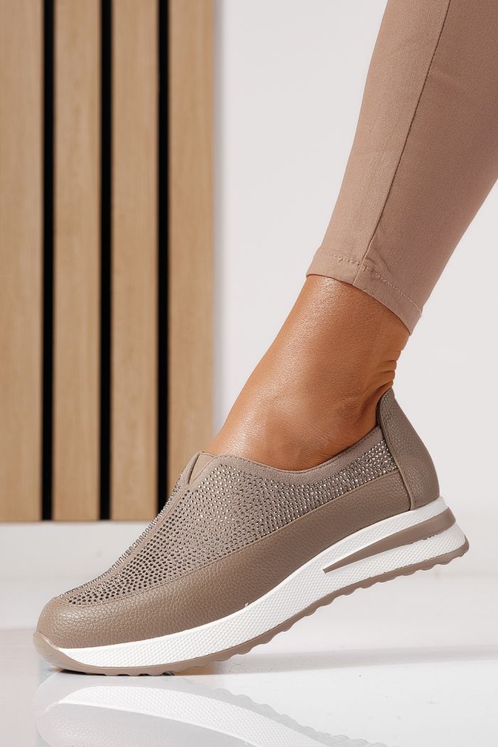 Дамски ежедневни каки обувки от екокожа Teona #24207