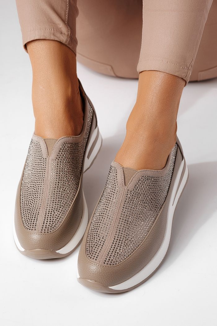 Дамски ежедневни каки обувки от екокожа Teona #24207