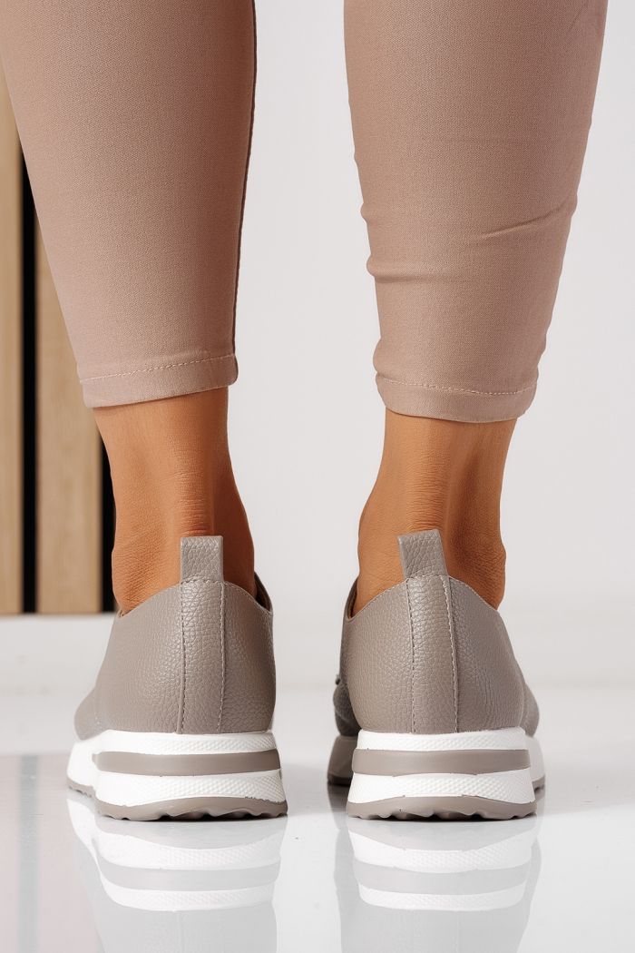 Дамски сиви ежедневни обувки от екокожа Lara #24202