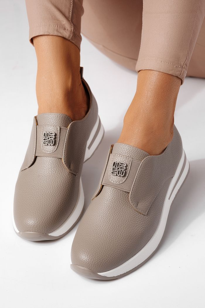 Дамски сиви ежедневни обувки от екокожа Lara #24202