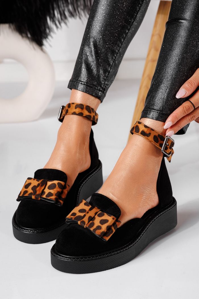 Всекидневни дамски обувки леопард от обърната еко кожа Willy #24219