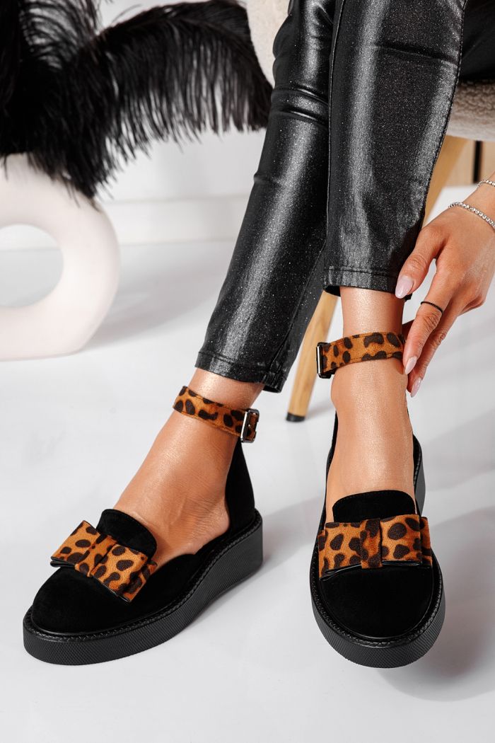 Всекидневни дамски обувки леопард от обърната еко кожа Willy #24219