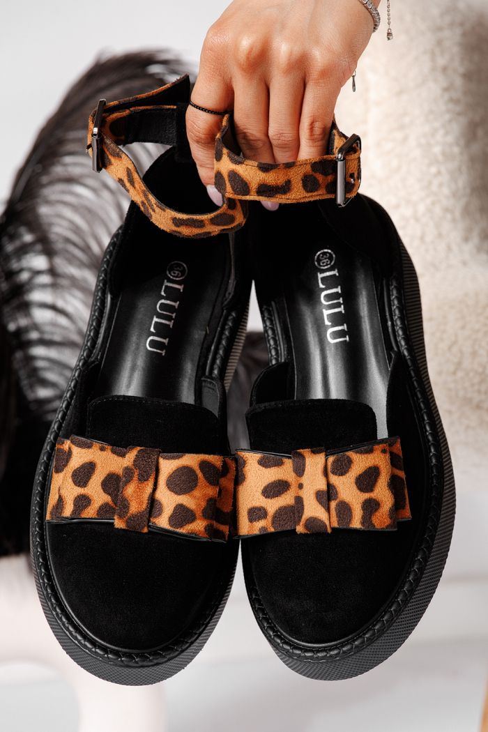 Всекидневни дамски обувки леопард от обърната еко кожа Willy #24219
