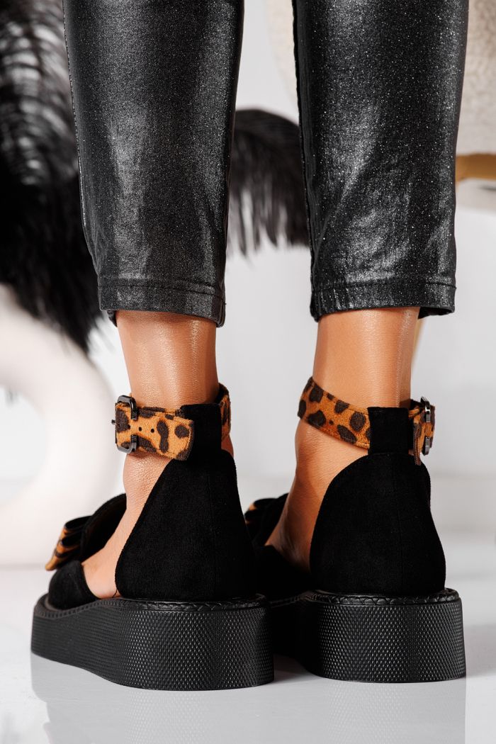 Всекидневни дамски обувки леопард от обърната еко кожа Willy #24219