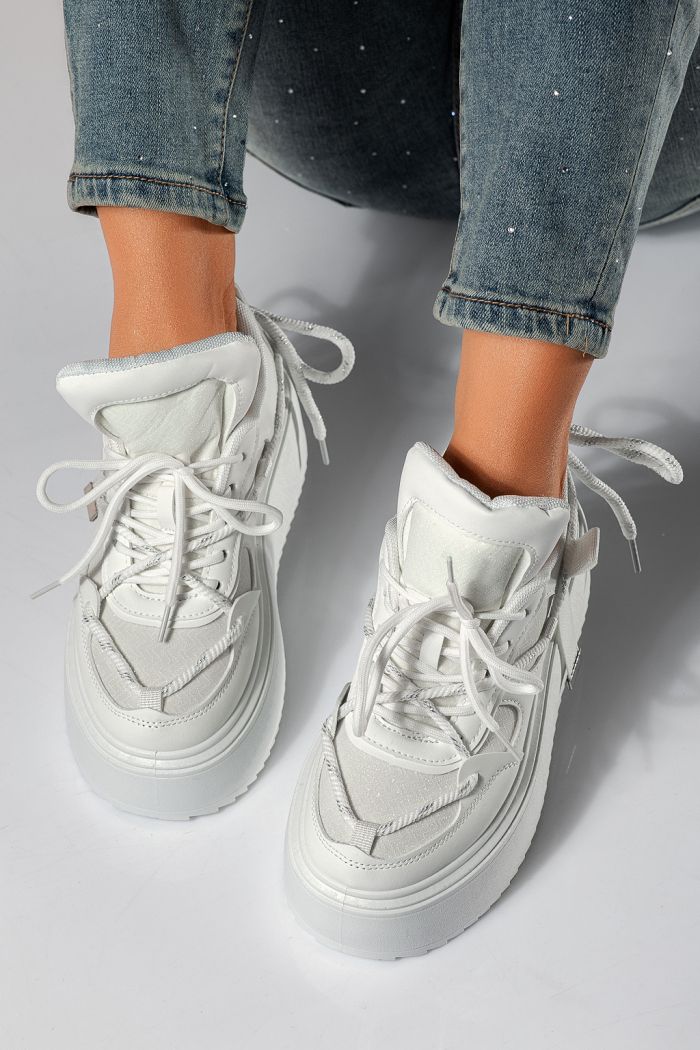 Дамски маратонки бели от еко кожа Elvira #24306