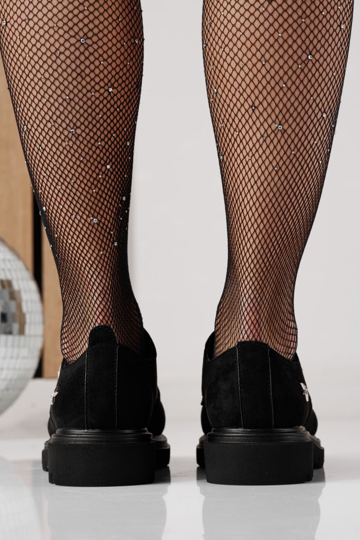 Всекидневни дамски обувки черни от обърната еко кожа Tamara #24278