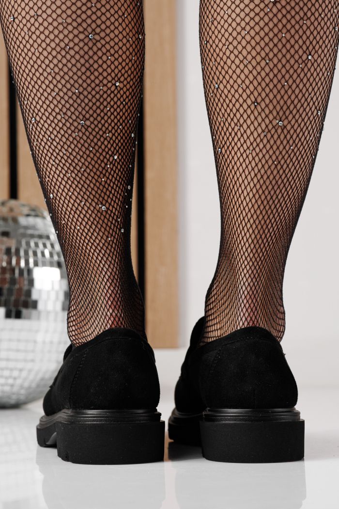 Всекидневни дамски обувки черни от обърната еко кожа Venus #24280