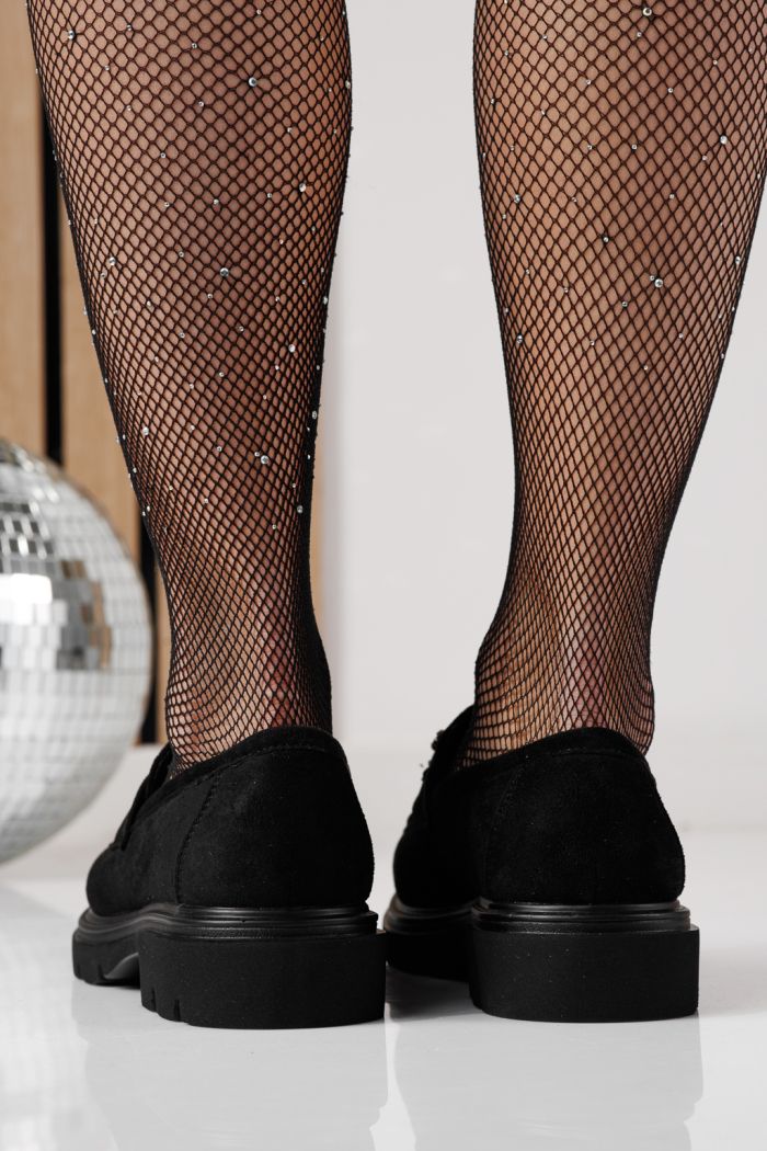 Всекидневни дамски обувки черни от обърната еко кожа Tabita #24277