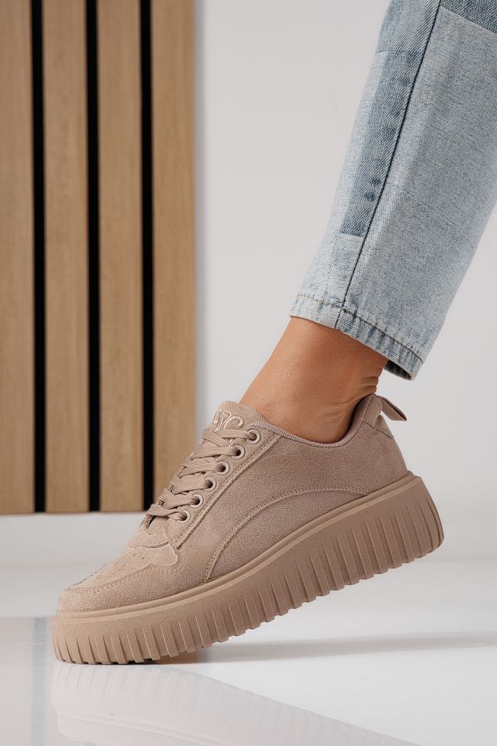 Дамски маратонки каки от еко кожа Delia #24299