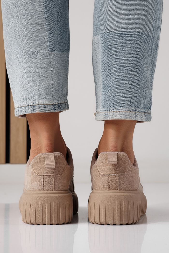 Дамски маратонки каки от еко кожа Delia #24299