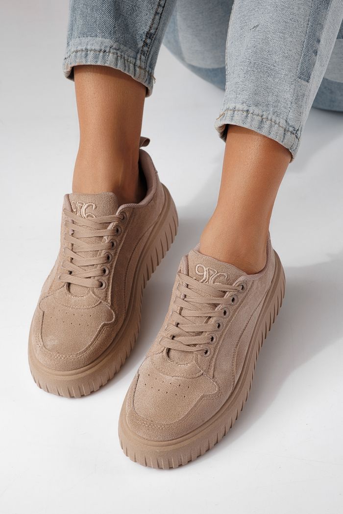 Дамски маратонки каки от еко кожа Delia #24299