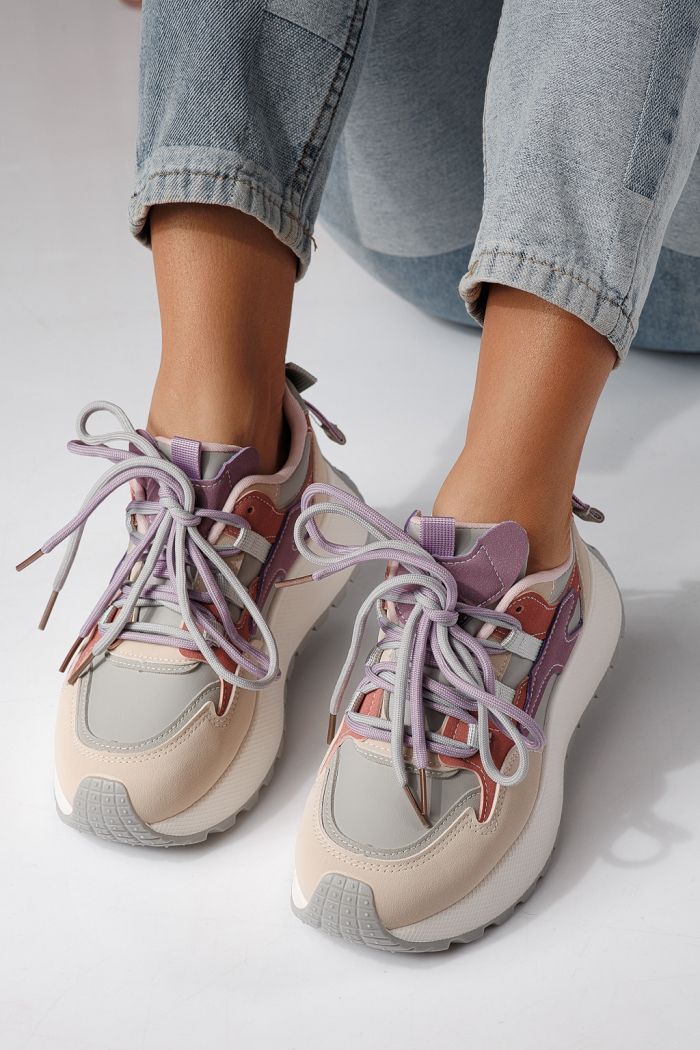 Дамски маратонки лилави от еко кожа Missy #24239