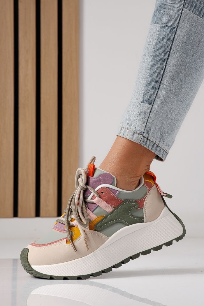 Дамски маратонки зелени от еко кожа Missy #24241