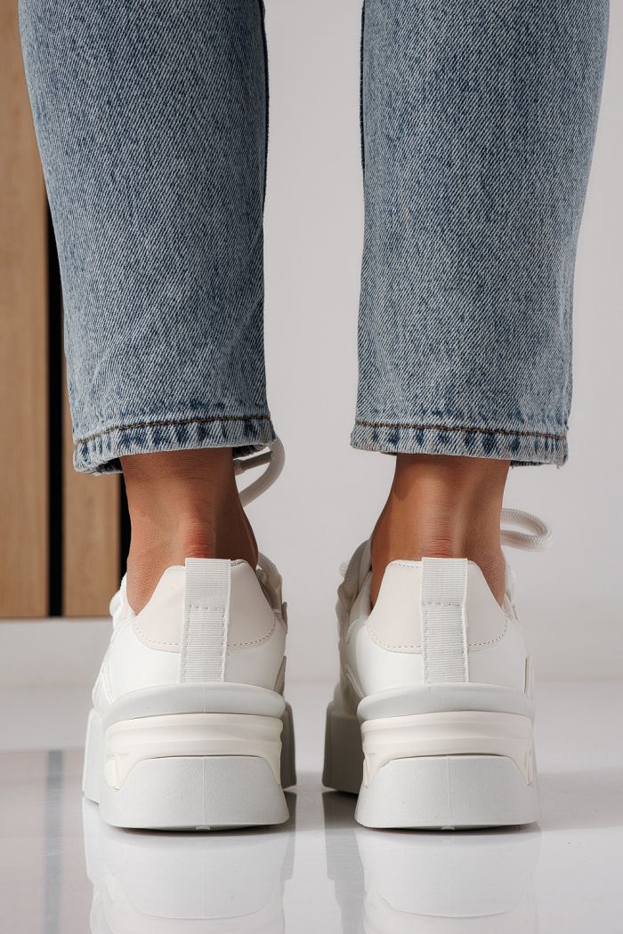 Дамски маратонки бели от еко кожа Corina #24292