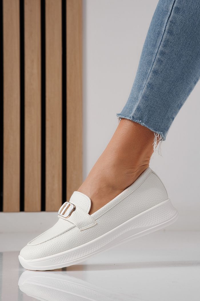 Всекидневни дамски обувки бели от еко кожа Rania #24272