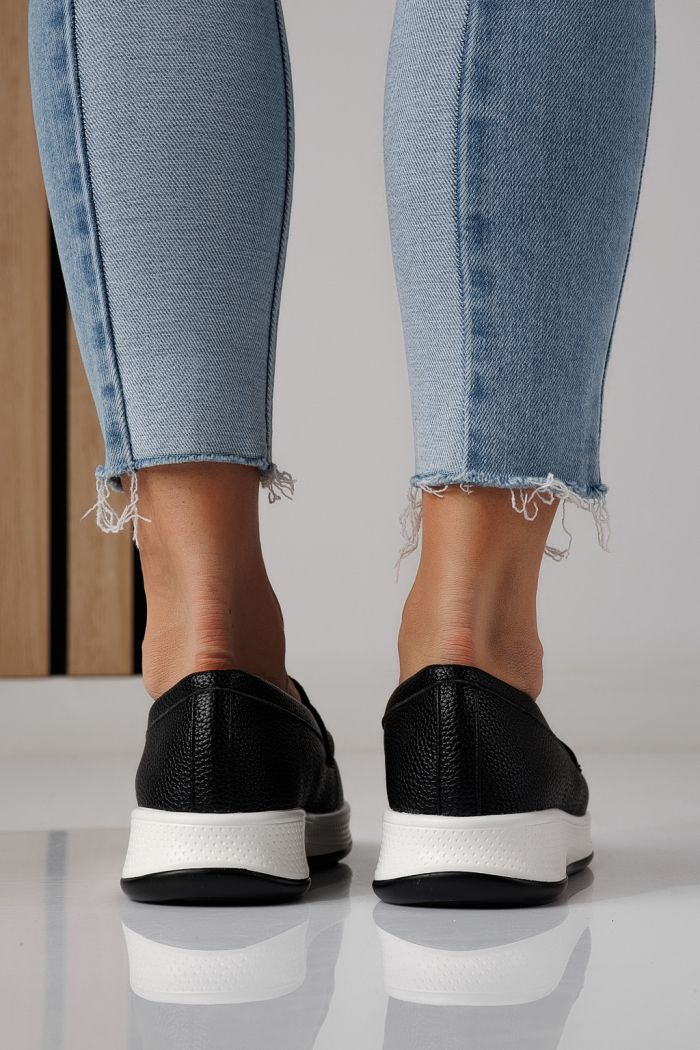 Всекидневни дамски обувки черни от еко кожа Rania #24273