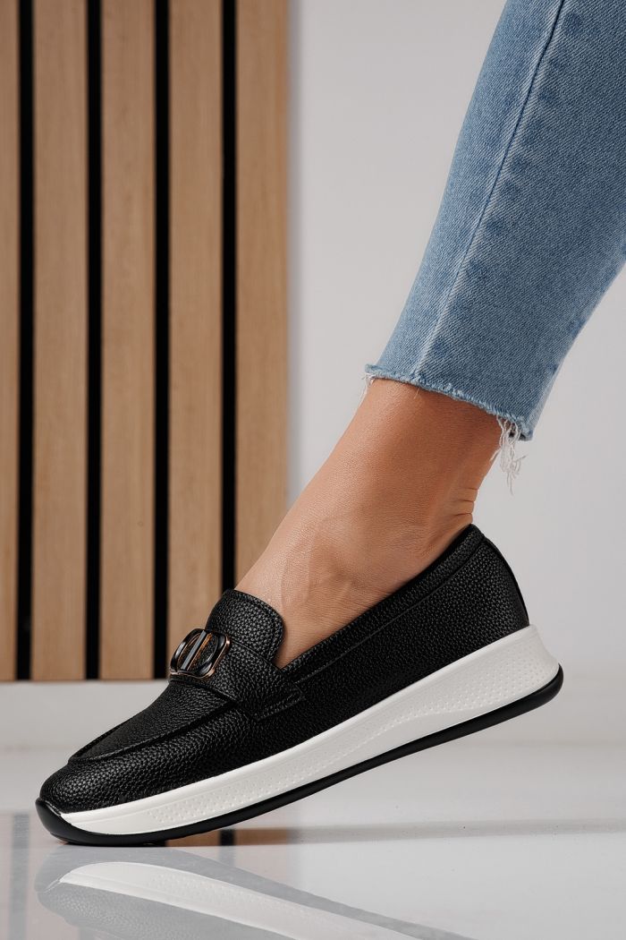 Всекидневни дамски обувки черни от еко кожа Rania #24273