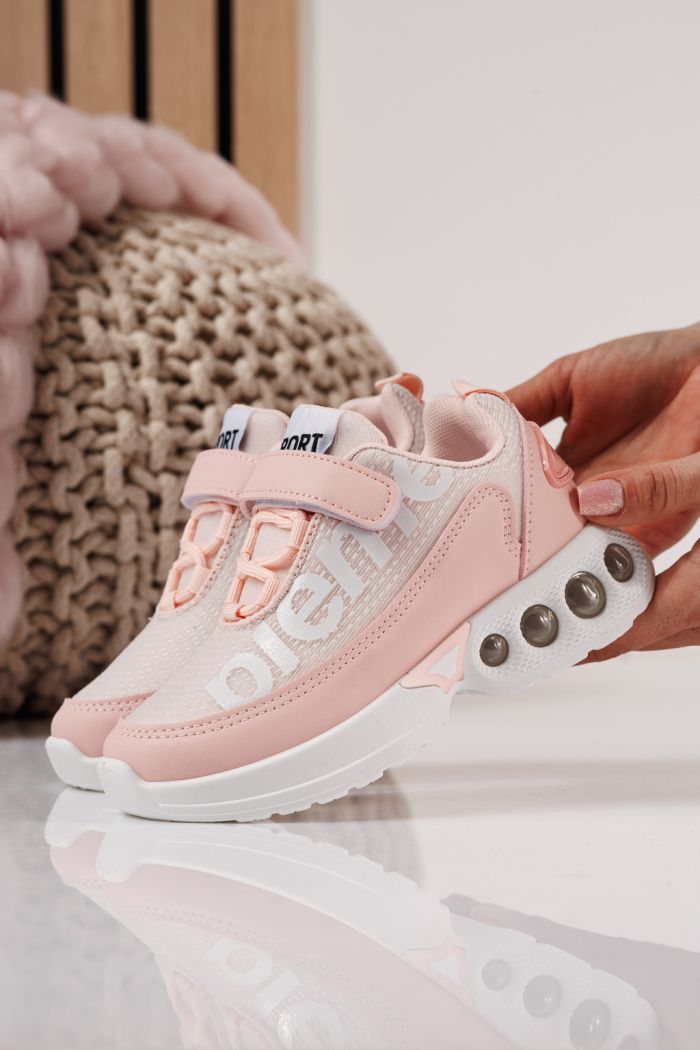 Детски маратонки розови от текстилен материал Freya #24347