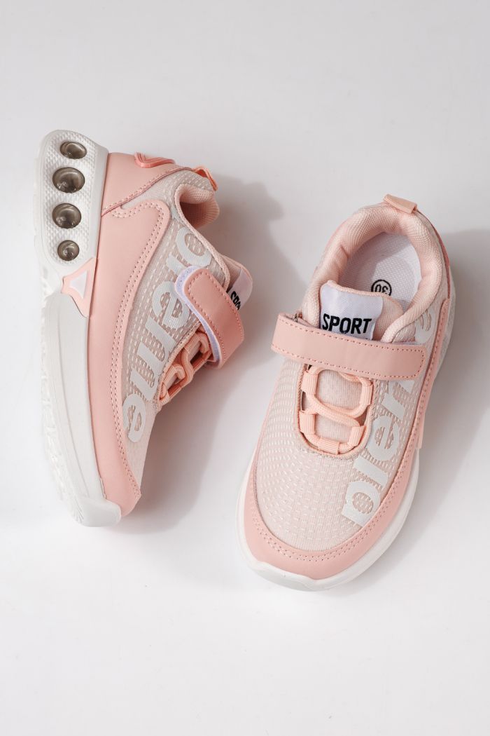 Детски маратонки розови от текстилен материал Freya #24347