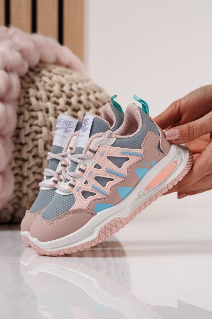 Детски маратонки розови от еко кожа Calista #24368