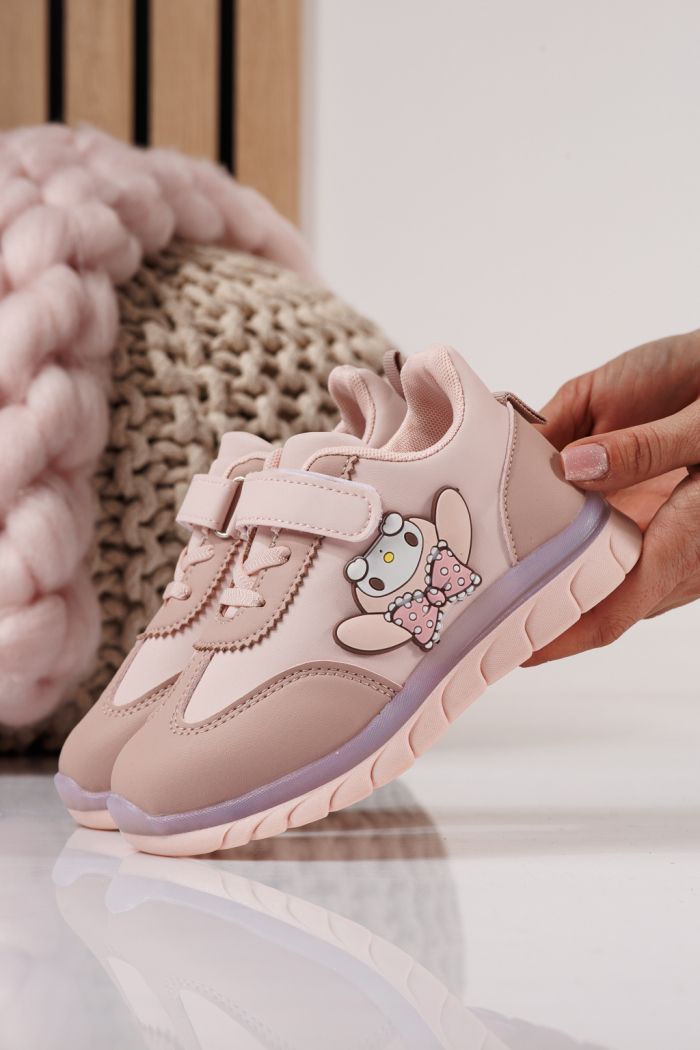 Детски маратонки розови от еко кожа Luna #24332