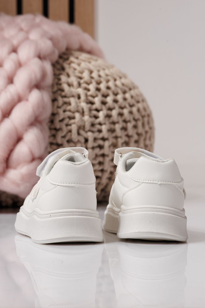 Детски маратонки бели от еко кожа Isabella #24364