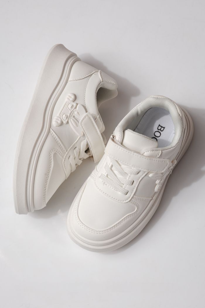 Детски маратонки бели от еко кожа Zaria #24379