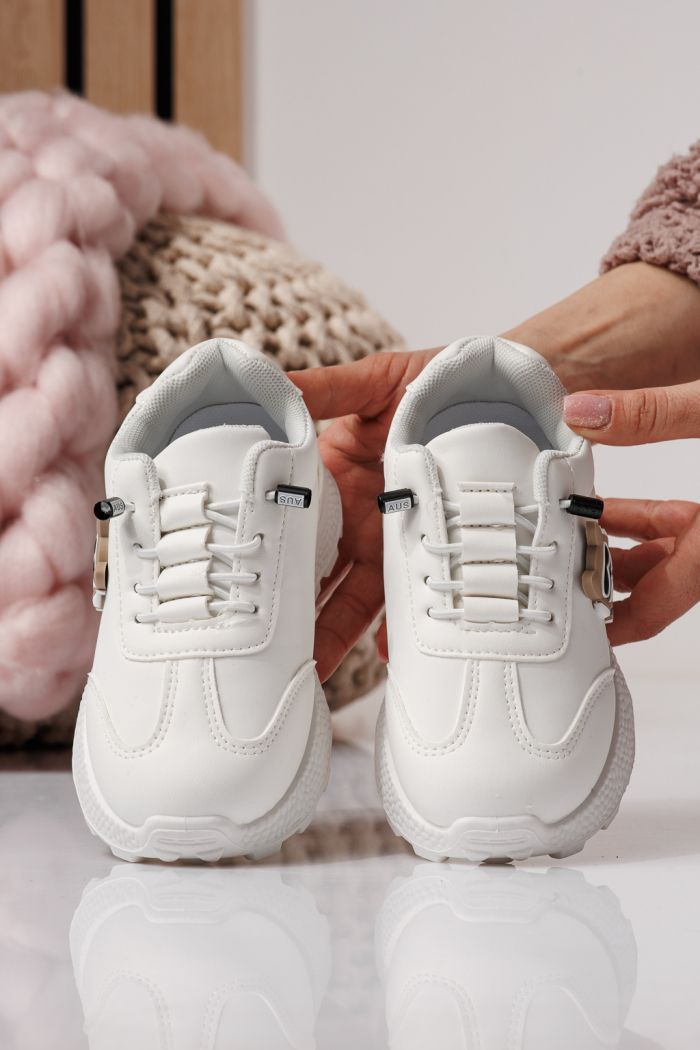 Детски маратонки бели от еко кожа Ana #24384