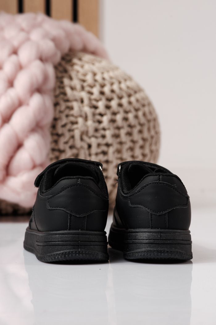 Детски маратонки черни от еко кожа Ema  #24329