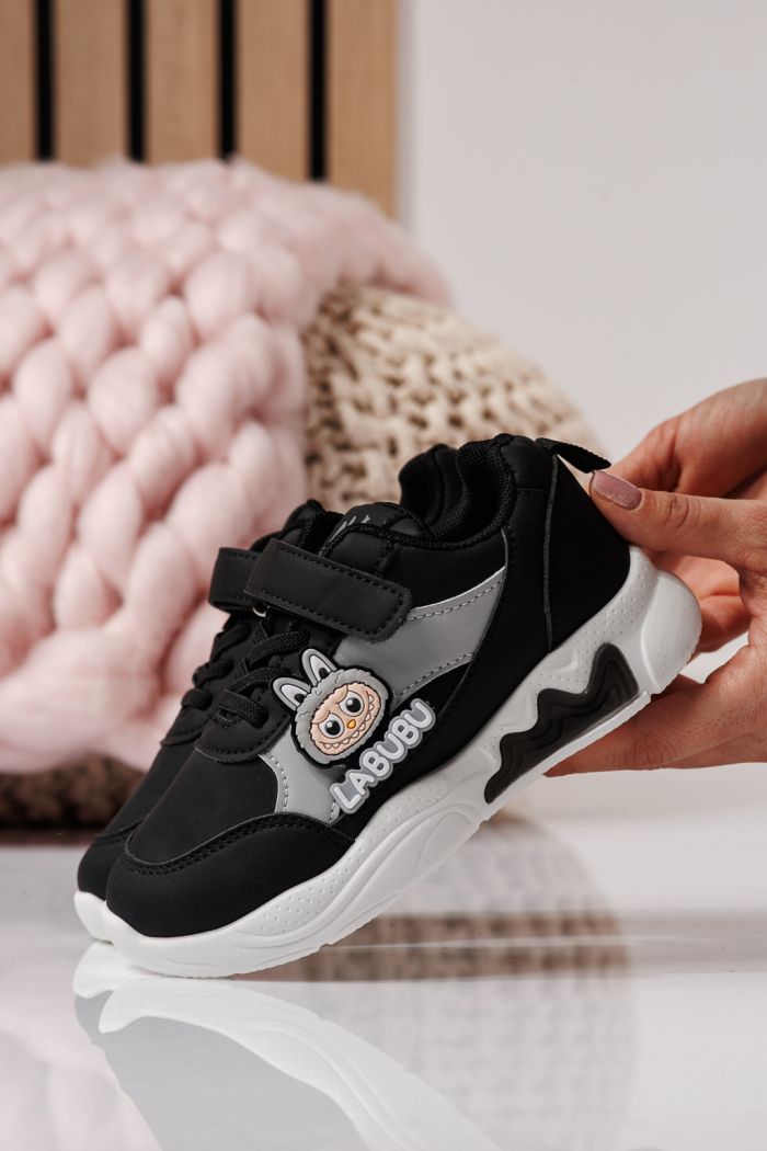 Детски маратонки черни от еко кожа Bubu #24374