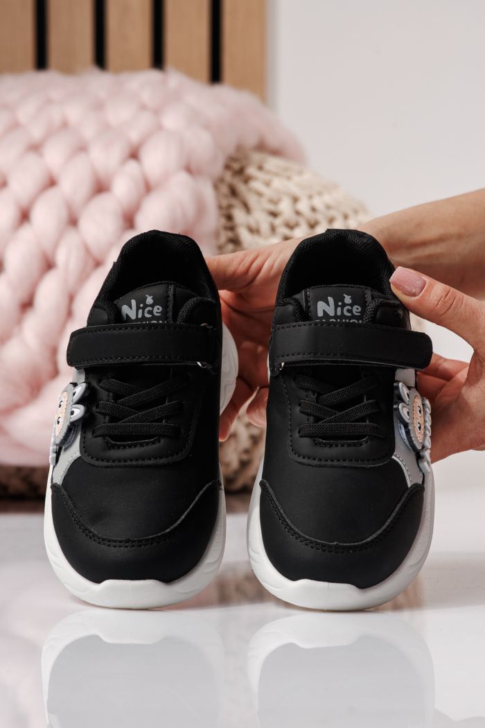 Детски маратонки черни от еко кожа Bubu #24374
