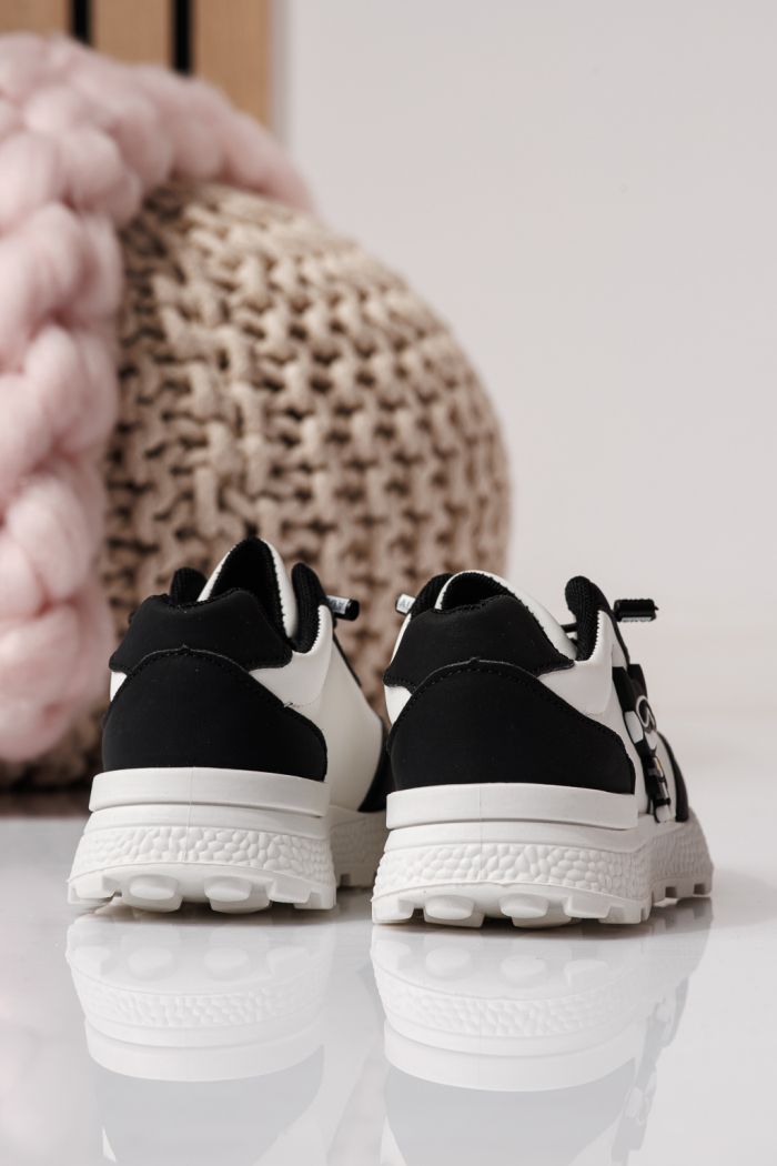 Детски маратонки черни от еко кожа Ana #24383