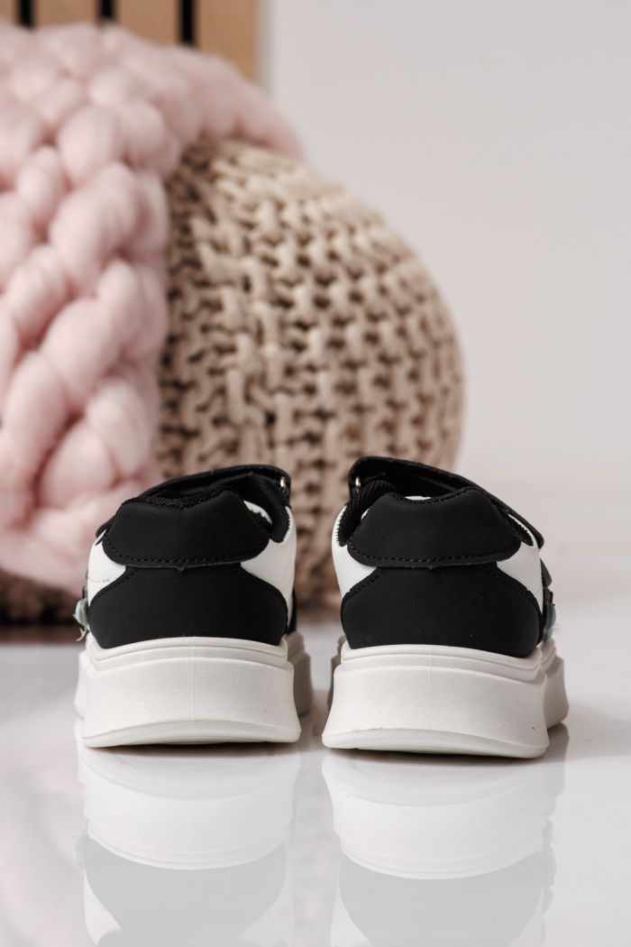 Детски маратонки черни от еко кожа Zaria #24378