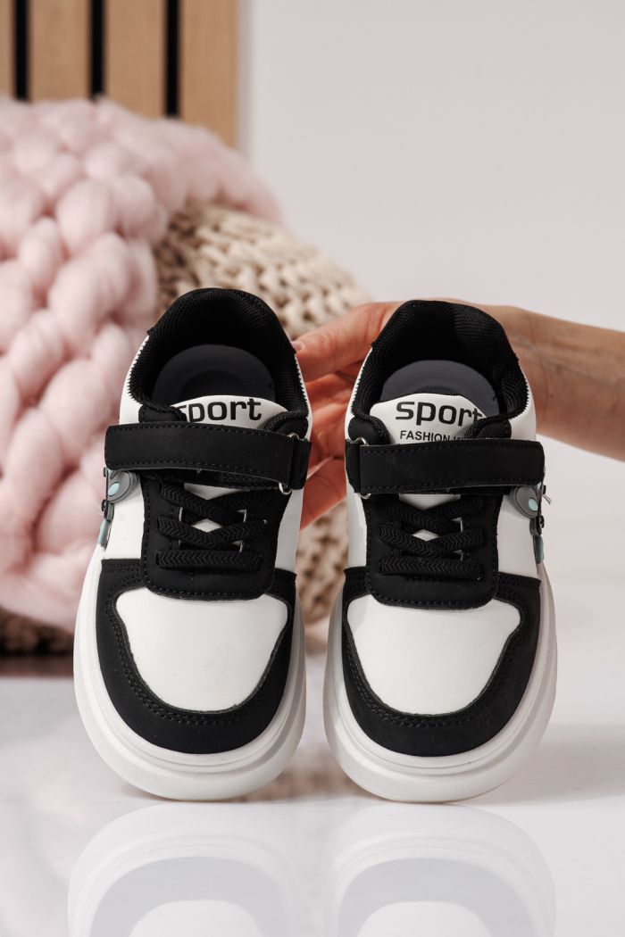 Детски маратонки черни от еко кожа Zaria #24380