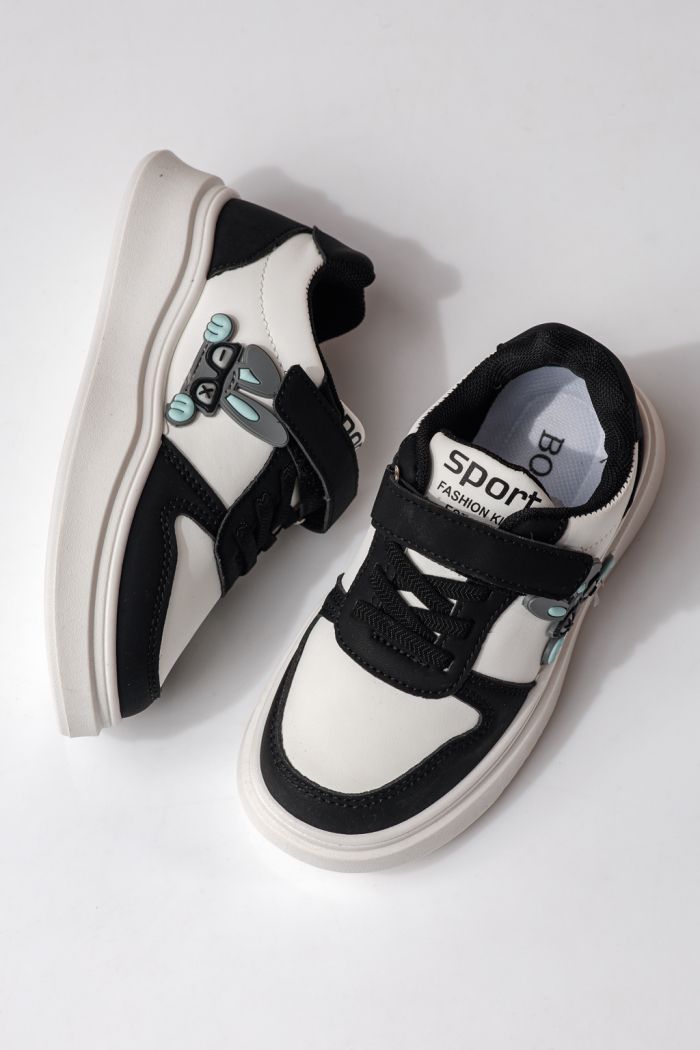 Детски маратонки черни от еко кожа Zaria #24380