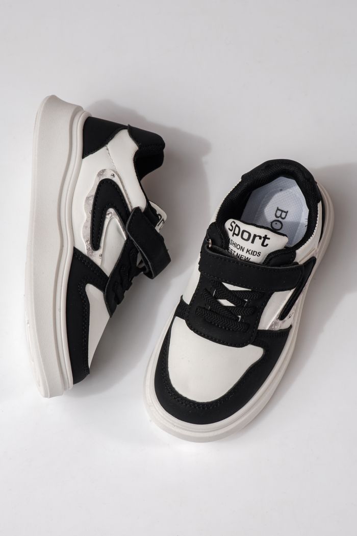 Детски маратонки черни от еко кожа Isabella #24359