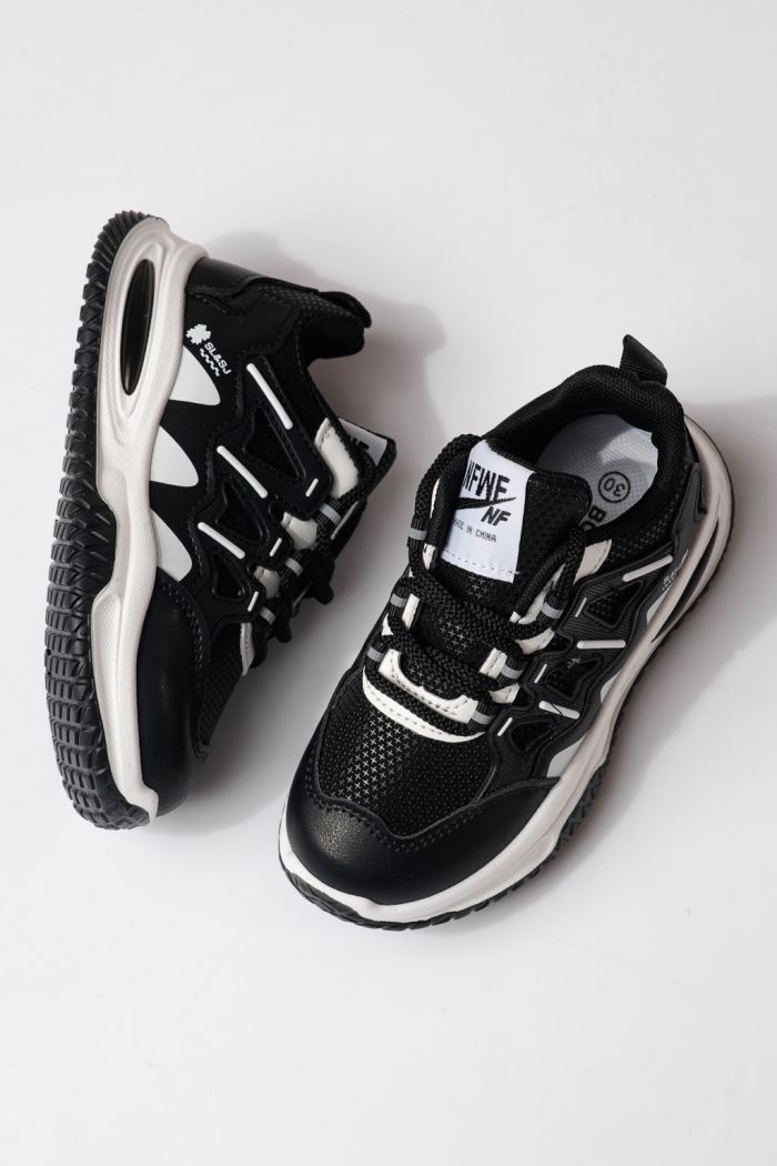 Детски маратонки черни от еко кожа Calista #24367