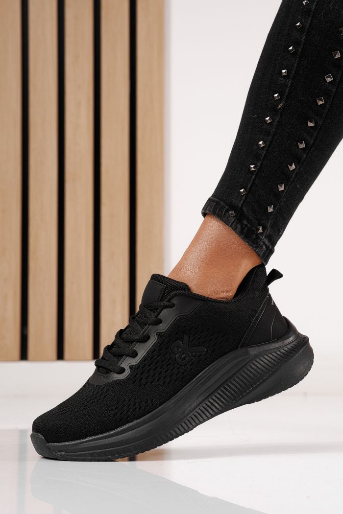 Дамски маратонки черни от текстилен материал Anaiss #24389