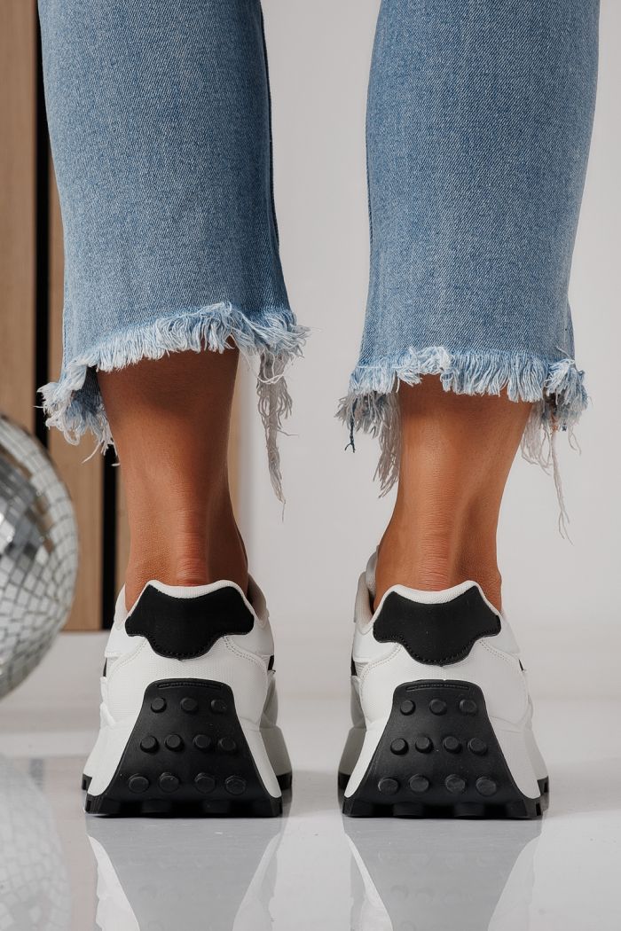 Дамски маратонки бели от еко кожа Mia #24317