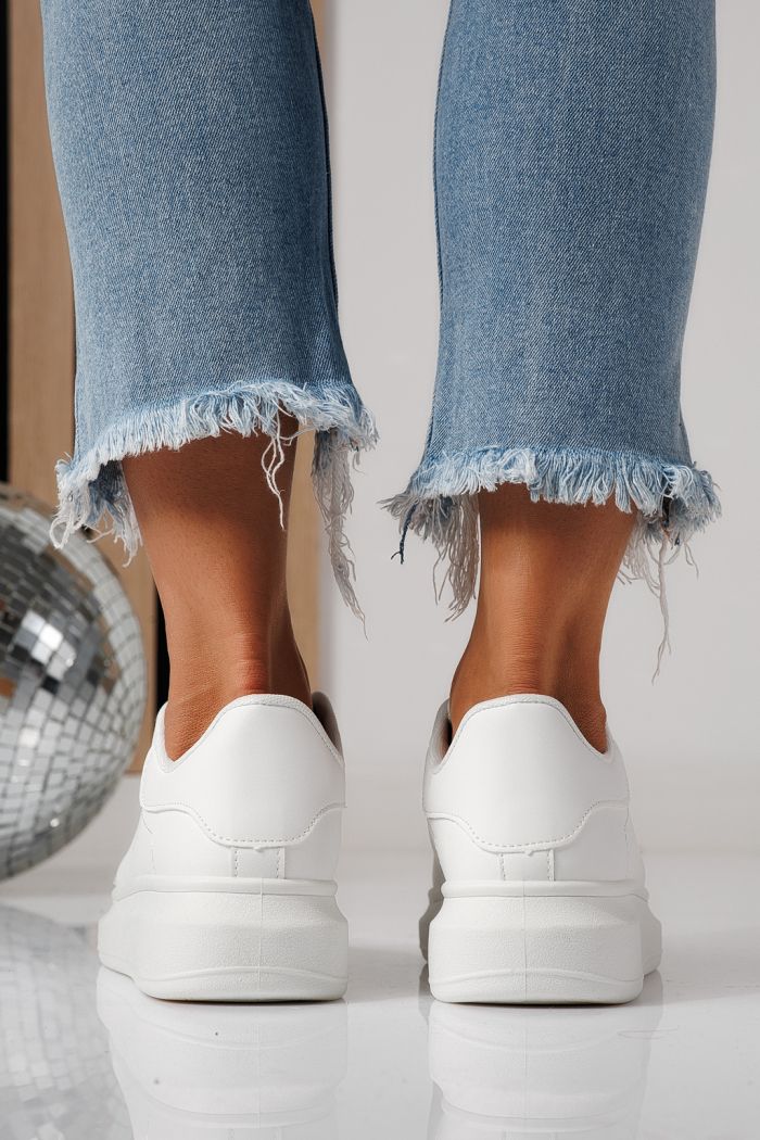 Дамски маратонки бели от еко кожа Sofia #24324