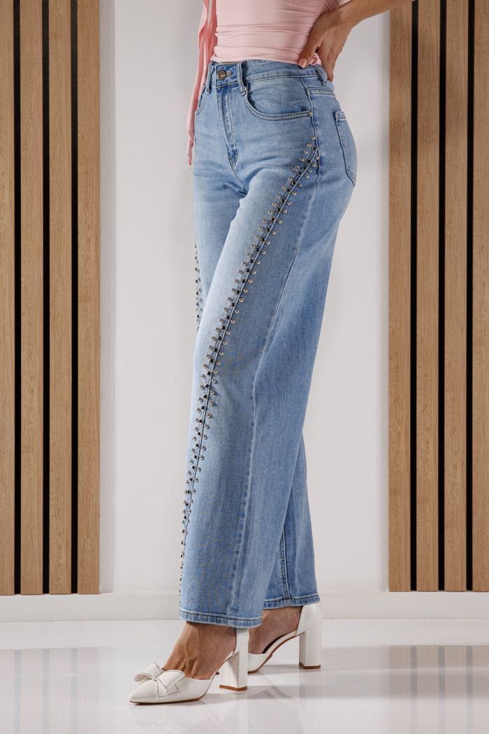 Дънки Wide Leg Дамски Kate сини #A1351