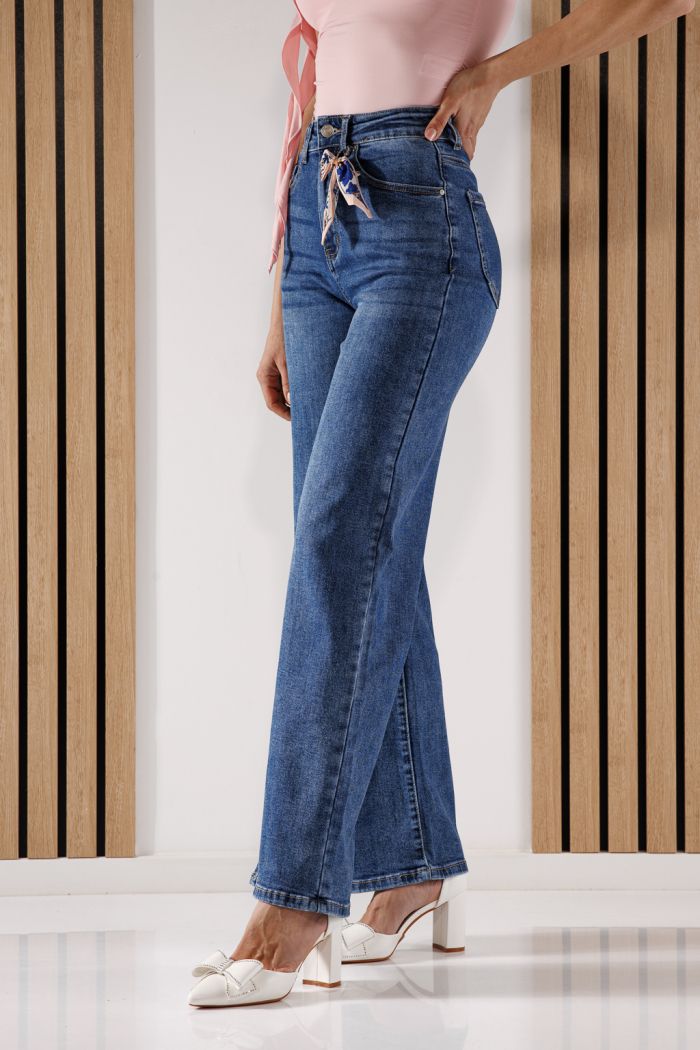 Дънки Wide Leg Дамски Aldina сини #A1343