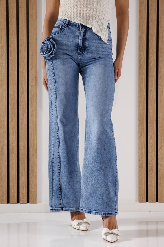 Дънки Разкроени Дамски Brigitta сини #A1346