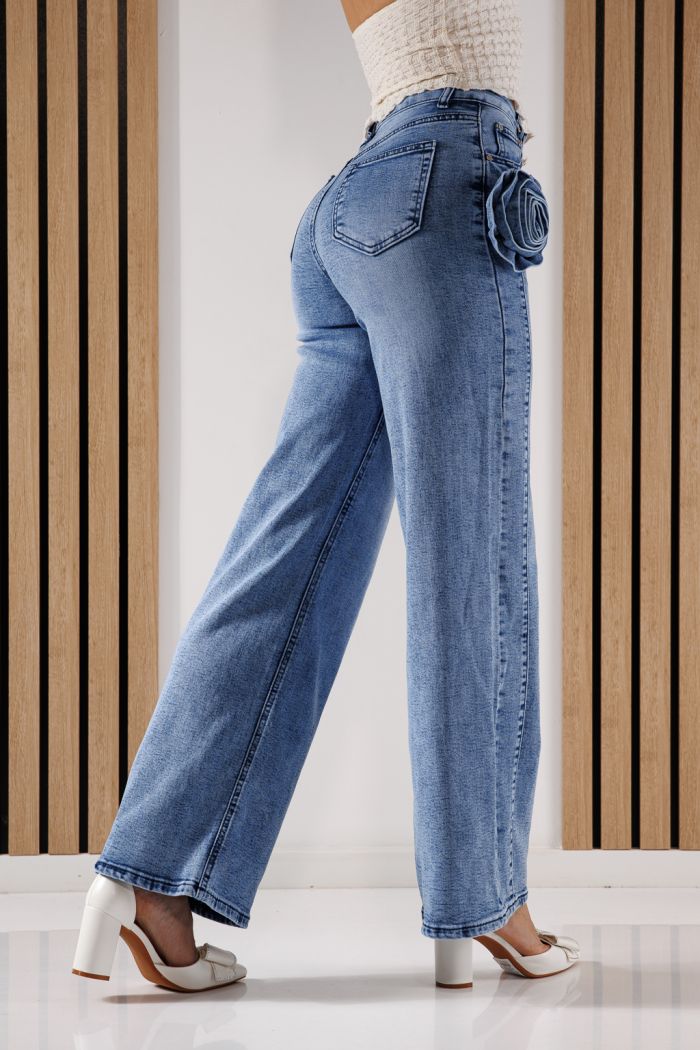 Дънки Разкроени Дамски Brigitta сини #A1346