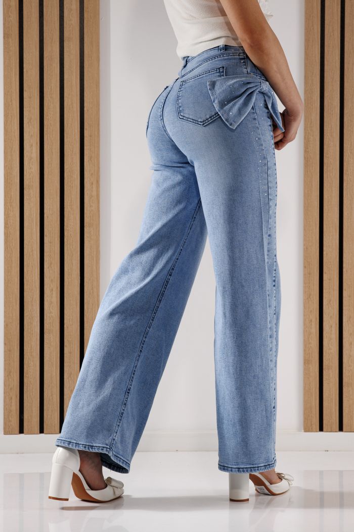 Дънки Разкроени Дамски Amira сини #A1344