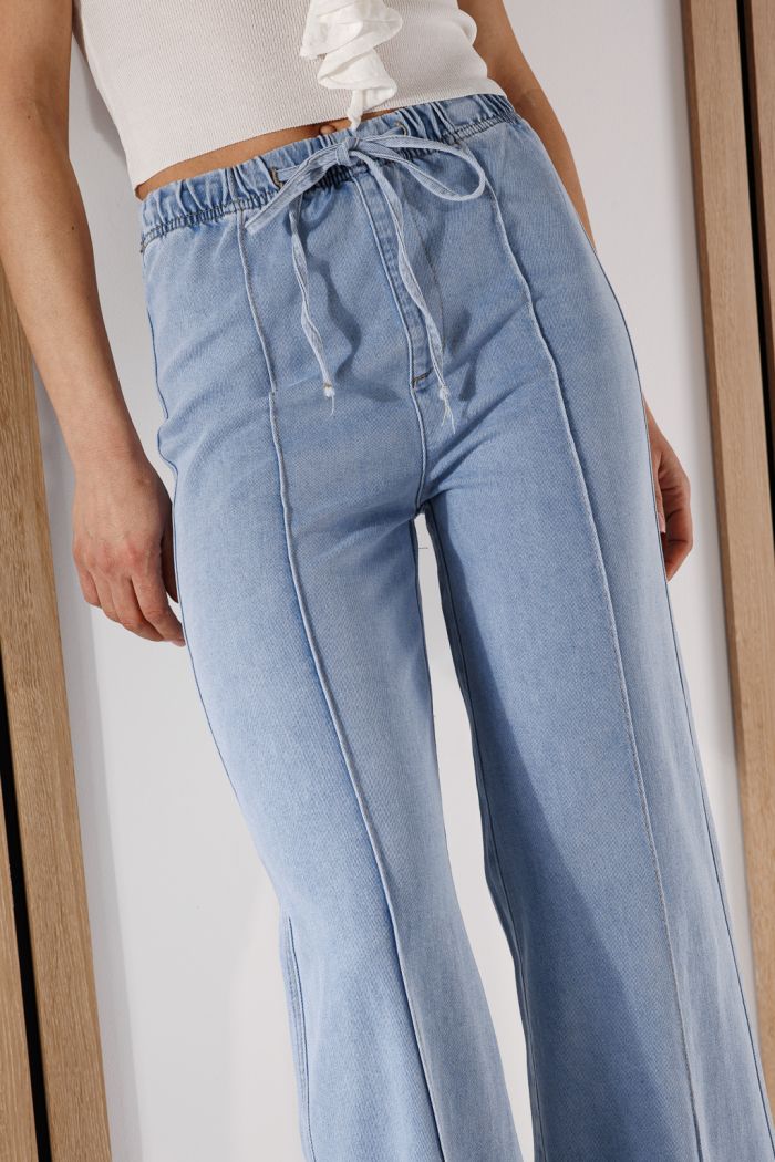 Дънки Разкроени Дамски Arya сини #A1368